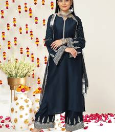 Ethnic Motifs Zari Embroidered Regular Kurta With Trousers & With Dupatta