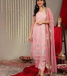 Ethnic Motifs Embellished Regular Kurta with Trousers & With Dupatta