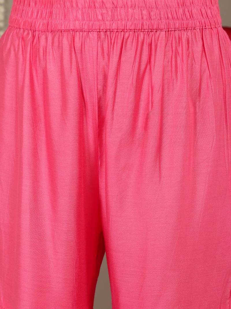 Women Zari Detail Kurta & Trousers With Dupatta