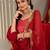 Woven Design Shoulder Straps Zari Detail Straight Kurta & Trousers With Dupatta