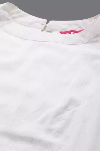 Boat Neck Sleeveless Straight Pure Cotton Kurta Set With Dupatta