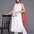 Boat Neck Sleeveless Straight Pure Cotton Kurta Set With Dupatta