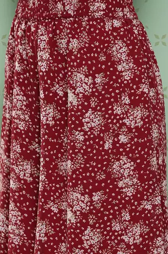 Women Floral Printed Panelled Silk Georgette Kurta with Palazzos & With Dupatta
