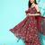 Floral Printed Empire Silk Georgette Kurta with Palazzos & With Dupatta