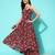 Floral Printed Empire Silk Georgette Kurta with Palazzos & With Dupatta
