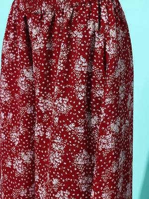 Floral Printed Empire Silk Georgette Kurta with Palazzos & With Dupatta 5
