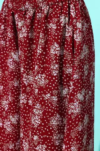 Floral Printed Empire Silk Georgette Kurta with Palazzos & With Dupatta