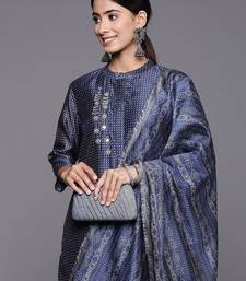 Bandhani Printed Regular Mirror Work Kurta with Trousers & With Dupatta
