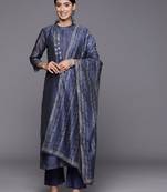 Bandhani Printed Regular Mirror Work Kurta with Trousers & With Dupatta