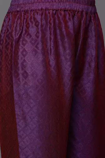 Floral Embroidered Gotta Patti Kurta with Trousers & With Dupatta