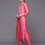 Women Pink Yoke Design Kurta with Trousers & With Dupatta