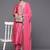 Women Pink Yoke Design Kurta with Trousers & With Dupatta