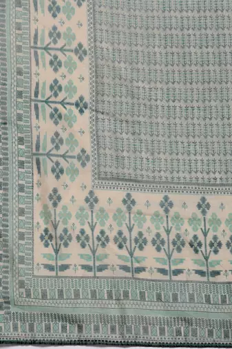 Ethnic Motifs Printed Chanderi Silk Kurta With Trousers & With Dupatta