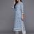 Women Blue & Grey Ethnic Printed Pure Cotton Kurta with Trousers & Dupatta