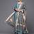 Women Teal Blue Yoke Design Kurta with Trousers & With Dupatta