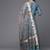 Women Teal Blue Yoke Design Kurta with Trousers & With Dupatta