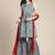 Women Blue Floral Printed Empire Pure Cotton Kurti with Sharara & With Dupatta
