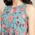 Women Blue Floral Printed Empire Pure Cotton Kurti with Sharara & With Dupatta
