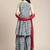 Women Blue Floral Printed Empire Pure Cotton Kurti with Sharara & With Dupatta