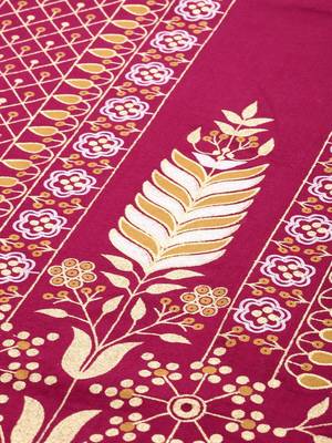 Women Magenta Ethnic Motifs Printed Panelled Kurta with Palazzos 2