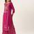 Women Magenta Ethnic Motifs Printed Panelled Kurta with Palazzos