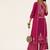 Women Magenta Ethnic Motifs Printed Panelled Kurta with Palazzos