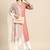 Women Rose & White Embroidered Kurta Set
