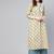 Women Beige & Blue Printed Kurta with Palazzos