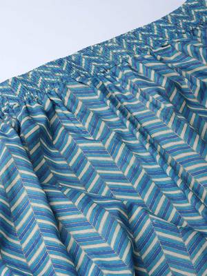 Women Beige & Blue Printed Kurta with Palazzos 3