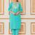 Women Floral Printed Regular Thread Work Kurta with Trousers & With Dupatta