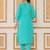 Women Floral Printed Regular Thread Work Kurta with Trousers & With Dupatta