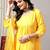 V-Neck A-Line Pleated Kurta with Palazzos & With Dupatta