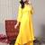 V-Neck A-Line Pleated Kurta with Palazzos & With Dupatta