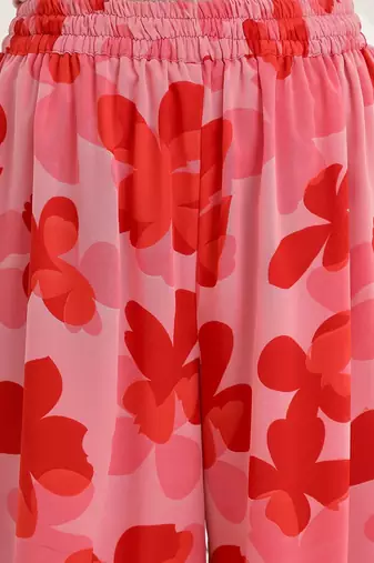 Floral Printed Gotta Patti Anarkali Kurta with Trousers & With Dupatta