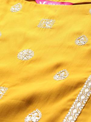 Ethnic Motifs Embroidered Regular Thread Work Kurta With Trousers & Dupatta 2
