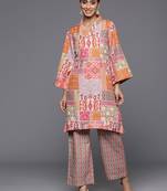 Ethnic Motifs Printed Flared Sleeves A-Line Kurta With Trousers