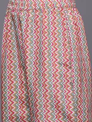 Ethnic Motifs Printed Flared Sleeves A-Line Kurta With Trousers 3