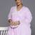 Plus Size Floral Embroidered Empire Thread Work Pure Cotton Kurta Set
