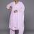 Plus Size Floral Embroidered Empire Thread Work Pure Cotton Kurta Set