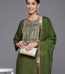 Floral Embroidered Regular Kurta with Trousers & With Dupatta