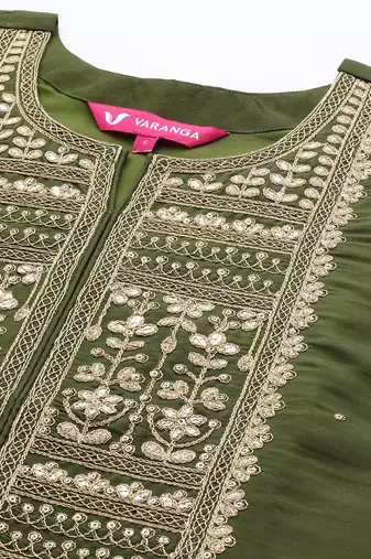 Floral Embroidered Regular Kurta with Trousers & With Dupatta