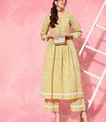 Women Ethnic Motifs Printed Empire Pure Cotton Kurta with Trousers