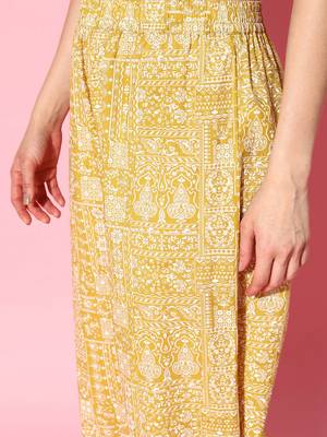 Women Ethnic Motifs Printed Empire Pure Cotton Kurta with Trousers 6