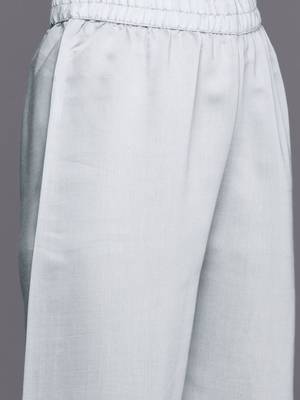 Yoke Design Chanderi Silk Kurta with Trousers & Dupatta 4