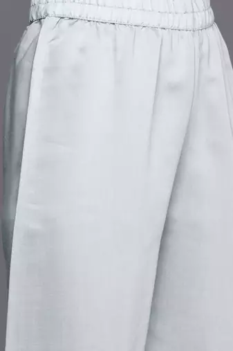 Yoke Design Chanderi Silk Kurta with Trousers & Dupatta