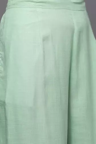 Women Green Kurta with Palazzos & With Dupatta