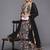 Women Black Floral Printed Empire Kurta with Sharara & With Dupatta