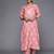 Women Pink & Off-White Floral Printed Kurta with Trousers