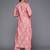 Women Pink & Off-White Floral Printed Kurta with Trousers