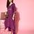 Women Striped Silk Blend New Age Kaftan Kurta Set